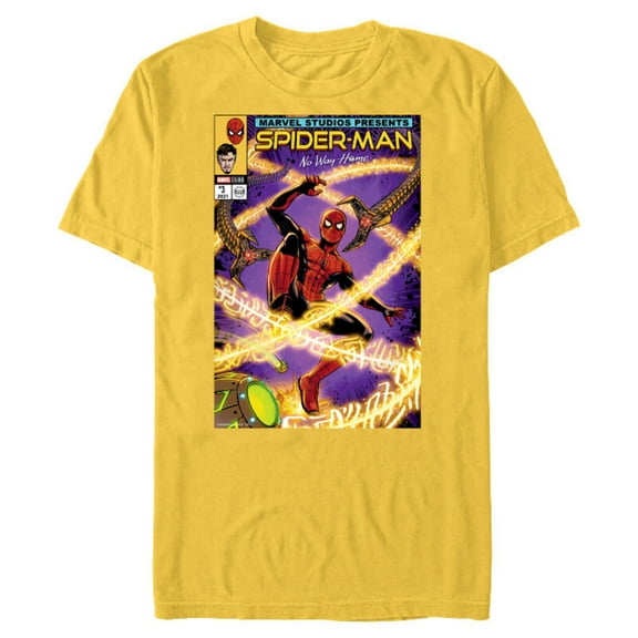 Marvel Spider-Man: No Way Home Doc Ock Comic Cover Homage - Short Sleeve Blended T-Shirt for Adults - Customized-Yellow