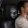 thumbnail image 6 of 2 Pcs Car Headrest Covers, Funny Halloween Ghost Face Auto Seat Headrest Protector, Soft Polyester Fabric Stretchy Seat Head Rest Cover for Car Vehicle Truck SUV, 6 of 8