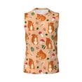 thumbnail image 6 of Lsque Squirrel And Mushroom Print Men's Cotton Blend Sleeveless Muscle Shirts (S-3XL)- Moisture Wicking, Odor Protection, UPF 30+,Large, 6 of 8