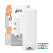 Diaper Genie Infant Deluxe Pail with 9 Easy Roll Bags, White