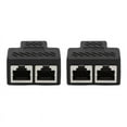 thumbnail image 1 of Adaptateur Séparateur RJ45 2 Ports Connecteur d'Extension Ethernet Réseau LAN Lot de 2 Pcs, 1 of 9