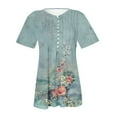 thumbnail image 3 of Birdeem Mode Femme Décontractée Imprimé Col Rond Ample Manches Courtes T-Shirt Haut Blouse Chandail, 3 of 5