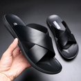 thumbnail image 4 of chanclas planas ligeras sin cordones de talla grande 47 de alta calidad, chanclas de verano para hombre, zapatillas de cuero para hombre, nuevos zapatos de playa, zapatillas, 4 of 4