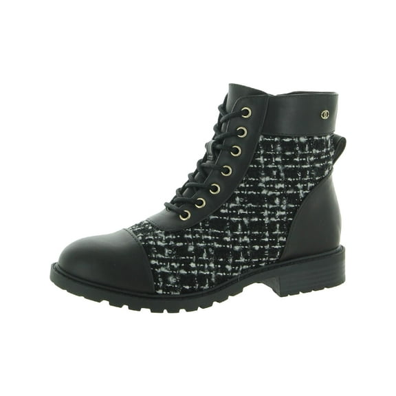 Charter Club Womens Vandelle Zip up Ankle Combat & Lace-up Boots