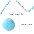 thumbnail image 2 of 2M Assorted Pom Poms Balls for DIY Creative Crafts Hanging Decorations (White Blue), 2 of 7