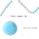 thumbnail image 5 of Bolas de pompones surtidos de 2 m para decoraciones colgantes de manualidades creativas de bricolaje (blanco azul), 5 of 5