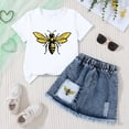 thumbnail image 2 of Kids Girl Clothes Print Short Sleeve Top and Shorts Toddler Girl Summer Outfits Short Set 6-12 Months 12-24 Months 2t 3t 4t 5t 6t 7t 8t 9t Children 2-3 Years, 2 of 4