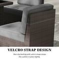thumbnail image 4 of Outdoor Patio Furniture Set 6 Pieces Sectional Conversation Sofa Set Brown Rattan Sofa Set with Coffee Table, 4 of 7