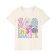 thumbnail image 2 of Fiudx Camiseta para Niños, Mezcla de Poliéster Suave, Cuello Redondo, Manga Corta, Cómoda, Informal, para Uso Diario, para Niños y Niñas, Diseño "100 Días de Clases", para Usar En Las Cuatro Estacion, 2 of 6