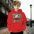 thumbnail image 2 of Rggeeun Baby Boys Sweatshirt Multi Graphic Fashion Hoodie Casual Loose Long Sleeve Crewneck Fit Zip Up With Pocket For Kids Youth Cute Pullover,Red,7-8 Years, 2 of 4