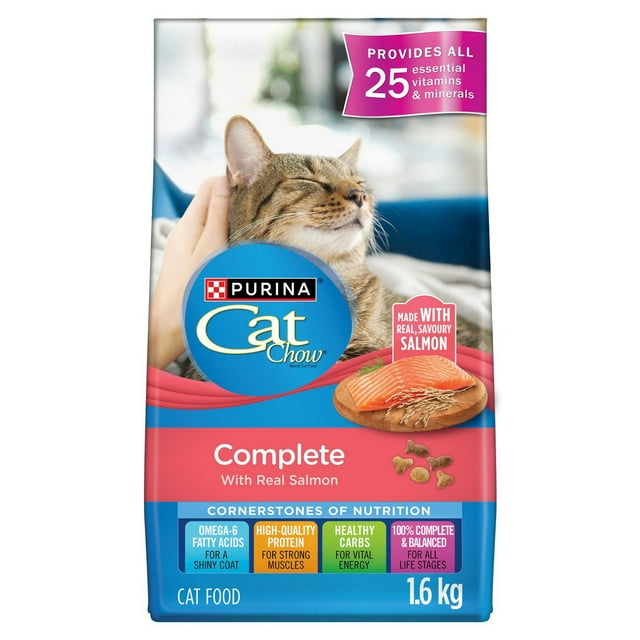 Cat Chow Complète avec Vrai Saumon, Nourriture Sèche pour Chats