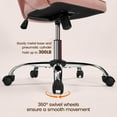 thumbnail image 5 of TYUIOP Desk Chair Cute Vanity Chair with Back & Modern Swivel Rolling Design for Home Office, Study, Vanity, Bedroom Pink, 5 of 9