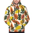 thumbnail image 4 of Hoodies for Men - palm leaves Papaya Long Sleeve Comfrt Men'S Fashion Hoodies & Sweatshirts, Sweatshirts for Men Hoodies Pullover Clothing Clothes with Pouch, 4 of 7