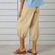 thumbnail image 3 of WILLBEST Pantalones Casuales para Mujer, Pantalones Harén Holgados de Cintura Alta Elástica con Bolsillos, Pantalones Casuales Recortados para Un Estilo y Comodidad Sin Esfuerzo. XXXL, 3 of 7