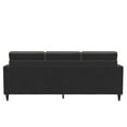 DHP Cooper Modern Sectional Sofa, Gray Velvet
