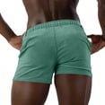 thumbnail image 4 of Vhkiploz Summer Running Shorts for Men's Beachwear Daily Board Shorts Solid Color Elastic Workout Sporty Athletic Shorts, 4 of 5
