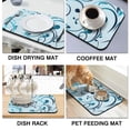thumbnail image 4 of Revolutionize Kitchen 19.5x12in Extra Large Coffee Drying Mat Super Absorbent Diatom Mud, Decorative Pattern, Perfect for Dish Draining, Coffee Mat Reusable & Easy to Clean, 4 of 7