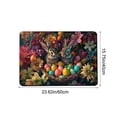 thumbnail image 2 of Easter Day Decorative Floor Mat Colorful Rectangle Rug, 23.62x15.75 Inches Non-Skid Absorbent Carpet for Front Door Kitchen Indoor Use, Dirt Proof Easy Clean Holiday Theme Home Accent, 2 of 7