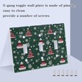 thumbnail image 3 of Yayeee Toggle Light Switch Wall Plate 3-Gang 6.37"x4.48" Decorative Outlet Cover, Red Christmas Trees, 3 of 7