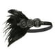 thumbnail image 1 of Diadema de los años 20, estilo Gran Gatsby, estilo Flapper, con plumas, para baile de graduación Negro, 1 of 8