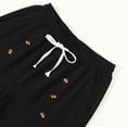 thumbnail image 4 of HOOMEUMY Men's Summer Fashion Comfy Outdoor Solid Color Drawstring Elastic Waist Button Pockets Short Pants Leisure Beach Shorts (Black,XL), 4 of 8