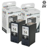 LD Products Remanufactured Cartridge Replacement for Lexmark #14 18C2090 (Black, 2-Pack)