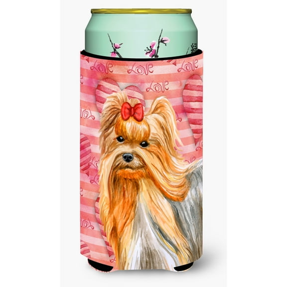 Carolines Treasures BB9772TBC Yorkshire Terrier Love Tall Boy Beverage Insulator Hugger  Tall Boy multicolor