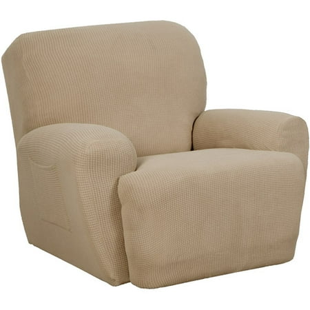 Maytex Stretch Reeves 4 Piece Recliner Chair Furniture Cover Slipcover