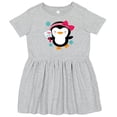 thumbnail image 3 of Inktastic Penguin Girl Snowflakes Girls Toddler Dress, 3 of 5