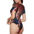 thumbnail image 3 of Lsque Chucky Women's Crew Neck Short Sleeve Bodysuit Basic T Shirts Tops Onesie Adult Cute Pajama-XX-Large, 3 of 8