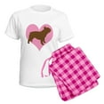 thumbnail image 5 of CafePress - French Bulldog & Heart Women's Light Pajamas - Women's Short Sleeve Print T-Shirt and Pants Light Cotton Pajama Set, 5 of 7