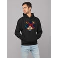 thumbnail image 2 of Argyle Bear Vibes - Classic Plaid Emoji Design Men's Hoodie, 2 of 4