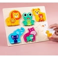 thumbnail image 2 of Rompecabezas de madera para niños pequeños Juguetes de madera para niños de 1 año o más de rompecabezas de animales de la selva. Rompecabezas para bebés para niños pequeños. Aprendizaje Educ, 2 of 5