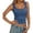 Blue, variant on FYEGRE Lace Camisole Tank Tops for Women V Neck Wide Strap Soft Ribbed Lace Cami Black L