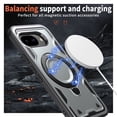 thumbnail image 2 of For Google Pixel 9a Case With Invisible Magnetic O-Ring Stand Shockproof Phone Case,Grey,For Google Pixel 9a, 2 of 5