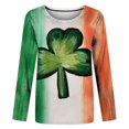 thumbnail image 4 of Camiseta de manga larga con estampado de cuello redondo a la moda para mujer, blusas informales sueltas Fridja  czfsfas585, 4 of 5