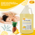 thumbnail image 3 of SPA REDI - Massage Oil, Pineapple, 128 Oz - Professional Pedicure, Manicure, Full Body Massage Therapy, Made with Almond Oil, Cotton Seed Oil, Sunflower Oil, Avocado Oil, Essential Oils, Vitamin E, 3 of 7