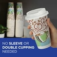 thumbnail image 5 of Dixie PerfecTouch 16 oz. Paper Coffee Cups By GP PRO, Coffee Haze Design, 500 Count (25 Disposable Cups Per Sleeve, 20 Sleeves Per Case), Style #5356DX, 5 of 8