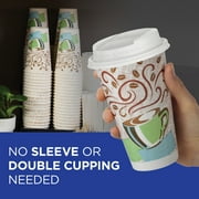 Dixie PerfecTouch 8 oz Paper Coffee Cups By GP PRO, Coffee Haze Design, 1000 Count (50 Disposable Cups Per Sleeve, 20 Sleeves Per Case), Style #5338CD