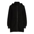 thumbnail image 5 of Time and Tru Women’s and Women’s Plus Faux Shearling Zip Hoodie Jacket, Midweight, Sizes S-3X, 5 of 7