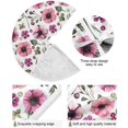 thumbnail image 2 of FMSHPON Fresh Pink Flower Xmas Christmas Tree Skirt Stand Mat for Holiday Party Decoration Indoor Outdoor 36 inches, 2 of 6