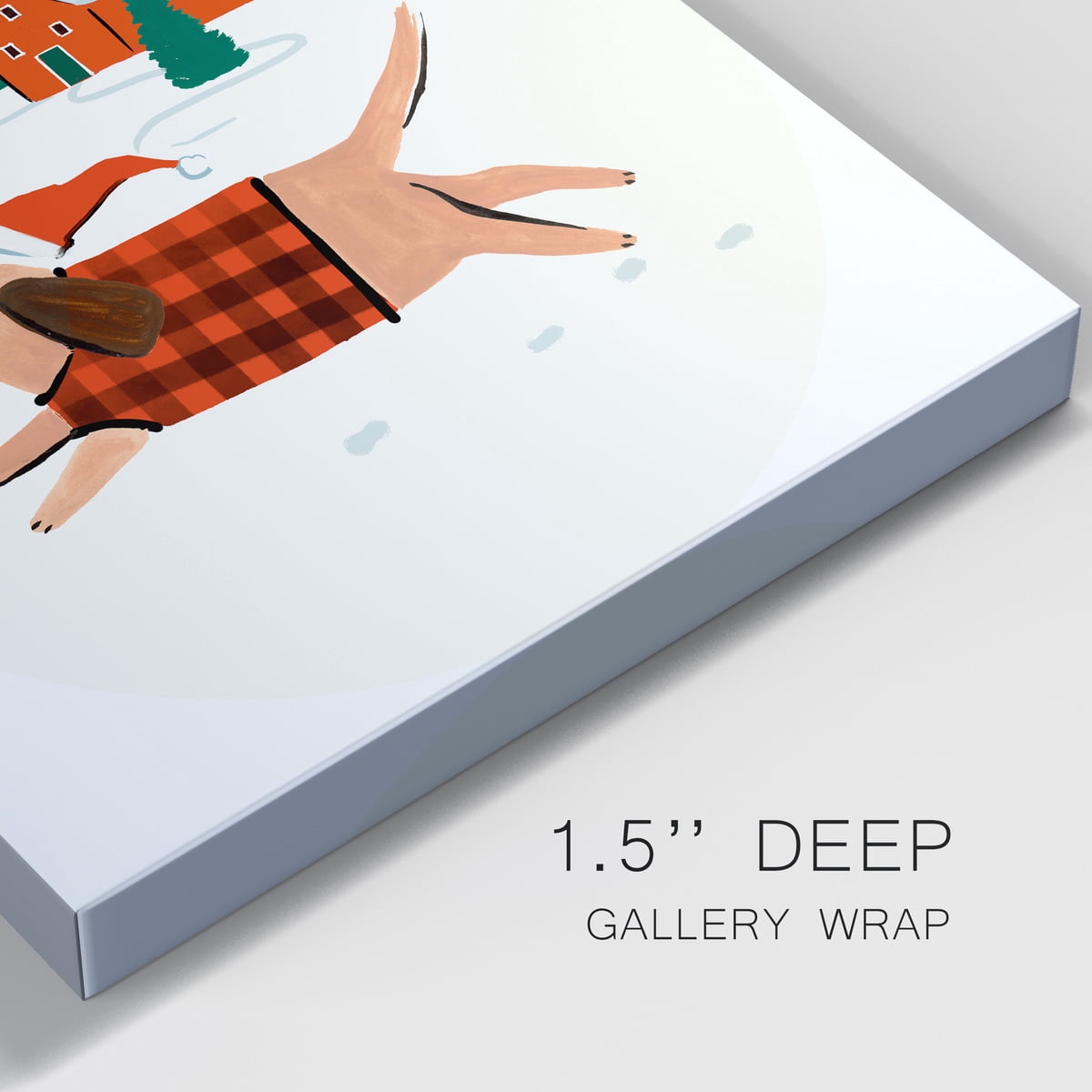Christmas Fox - Premium Gallery Wrapped Canvas - Ready to Hang
