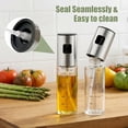 thumbnail image 3 of 2-Pack Refillable Glass Oil Sprayer Bottles with Cleaning Brush — Stainless Steel Nozzle Mister for Air Fryer, Salad Dressing & Grilling, Includes Funnel and Oil Brush, 3 of 8