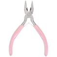 thumbnail image 1 of Mini Liniero Pinzas 4.5 Pulgadas Combinación Precisión Pinzas con Rosa Plástico Mango para Bricolaje Artesanía Joyería Fabricación, 1 of 7