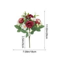 thumbnail image 3 of LiUMX Artificial Rose Bouquet Wedding Decor | 2-Pack Small Fresh Fake Flowers | 11.02" Plastic Arrangements for Home, Office & Photo Props, 3 of 5