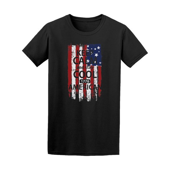 Washed USA Flag Keep Calm Stay Cool Tee - Image by Shutterstock