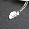 thumbnail image 4 of Juego de collar con rompecabezas de corazón con llave personalizada de acero inoxidable You Are My Person, 4 of 4
