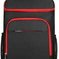 thumbnail image 2 of Mochila enfriadora con aislamiento Oxford Mochila de almacenamiento para ahorrar espacio al aire libre (negro rojo), 2 of 3