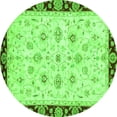 thumbnail image 1 of Ahgly Company Indoor Round Oriental Green Traditional Area Rugs, 6' Round, 1 of 4