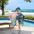 thumbnail image 3 of Yayeee Kids Hooded Towels Toddler Soft Absorbent Beach Bathing Wrap 50" x 23.5", Pink Flowers, 3 of 5